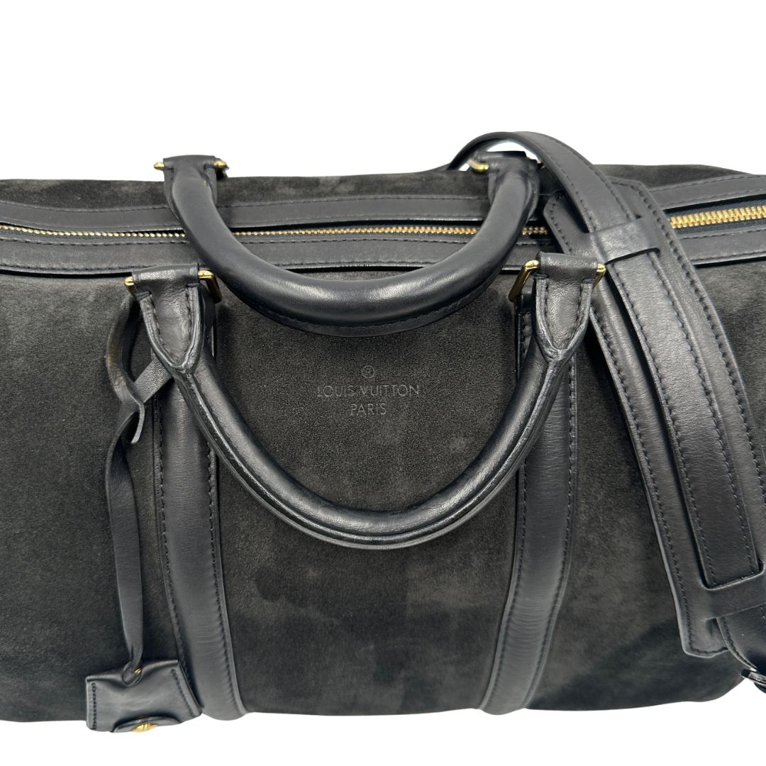 Bauletto Sofia Coppola Louis Vuitton in camoscio nero
