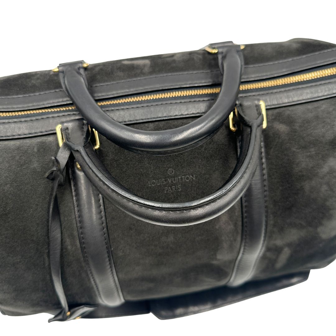 Bauletto Sofia Coppola Louis Vuitton in camoscio nero