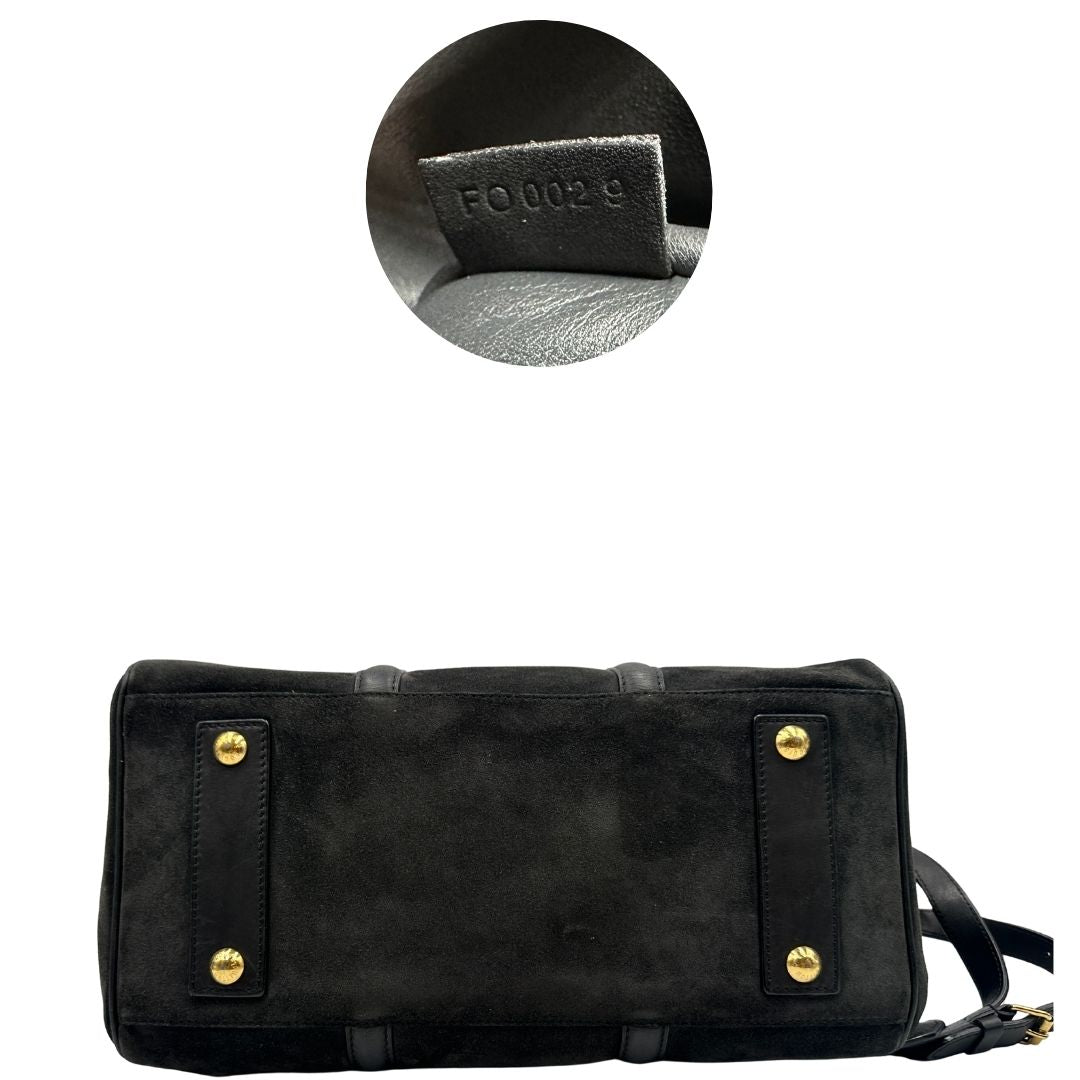 Bauletto Sofia Coppola Louis Vuitton in camoscio nero