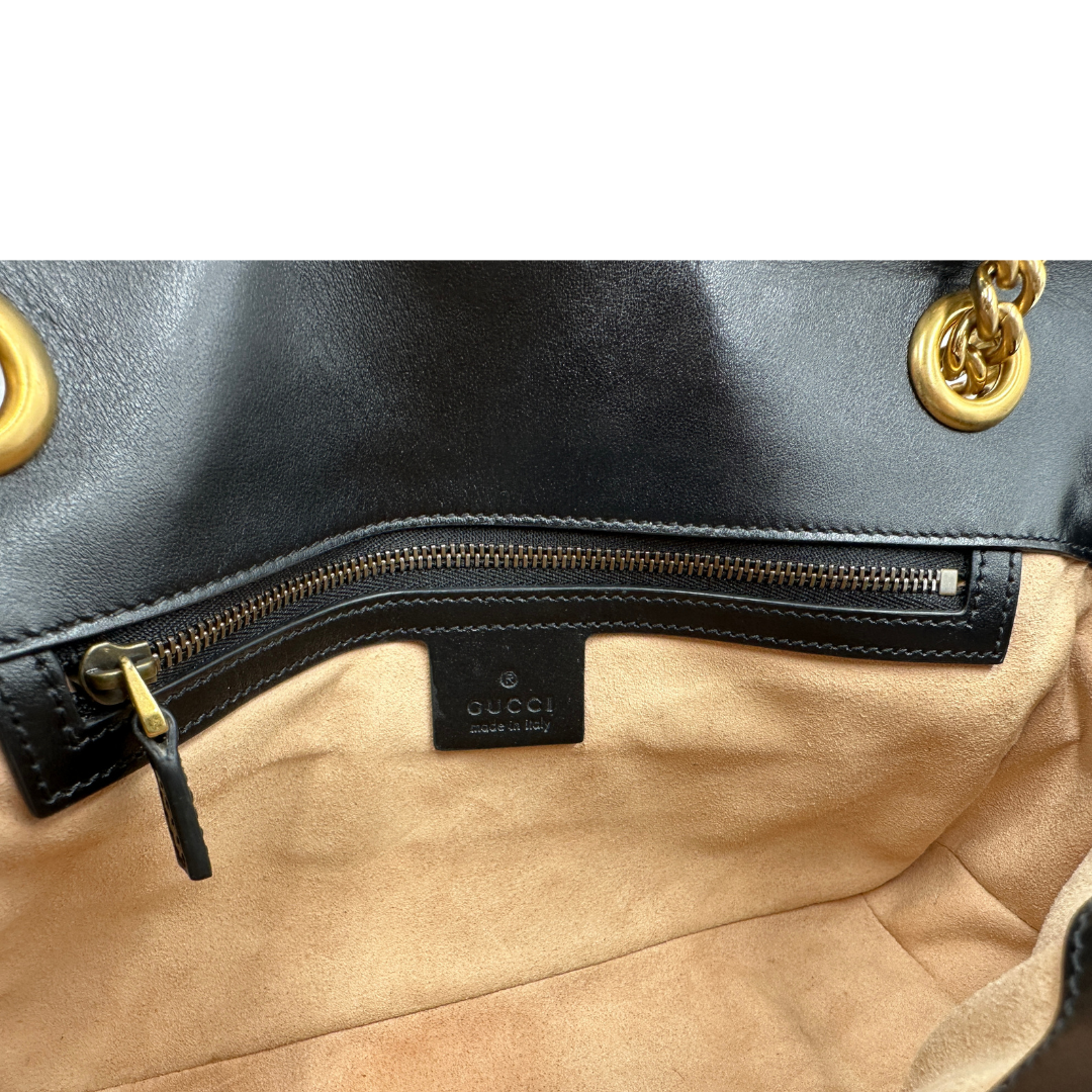 Borsa Gucci Marmont misura media in pelle blu