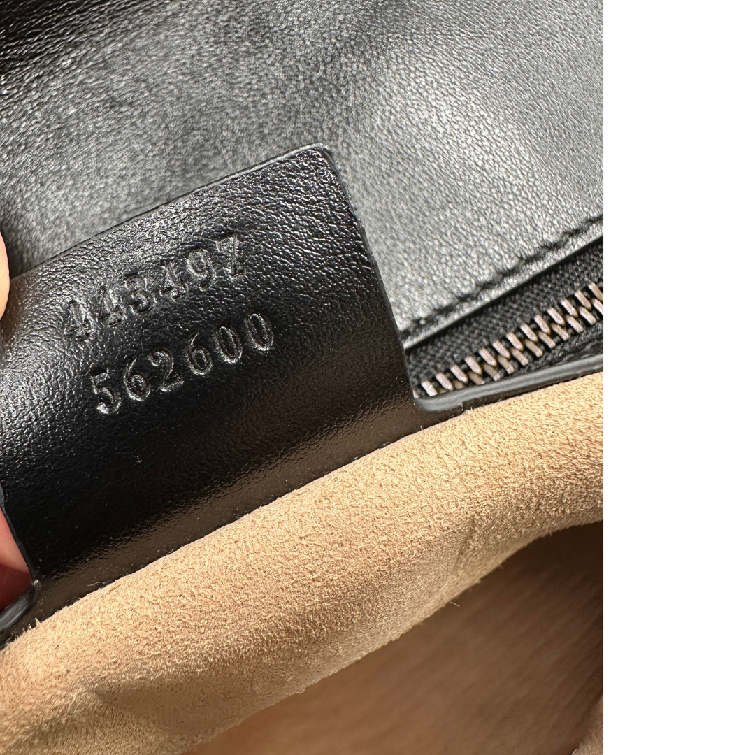 Borsa Gucci Marmont misura media in pelle blu