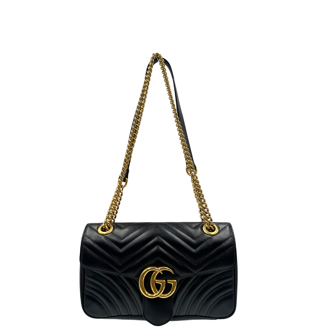 Borsa Gucci Marmont misura media in pelle blu