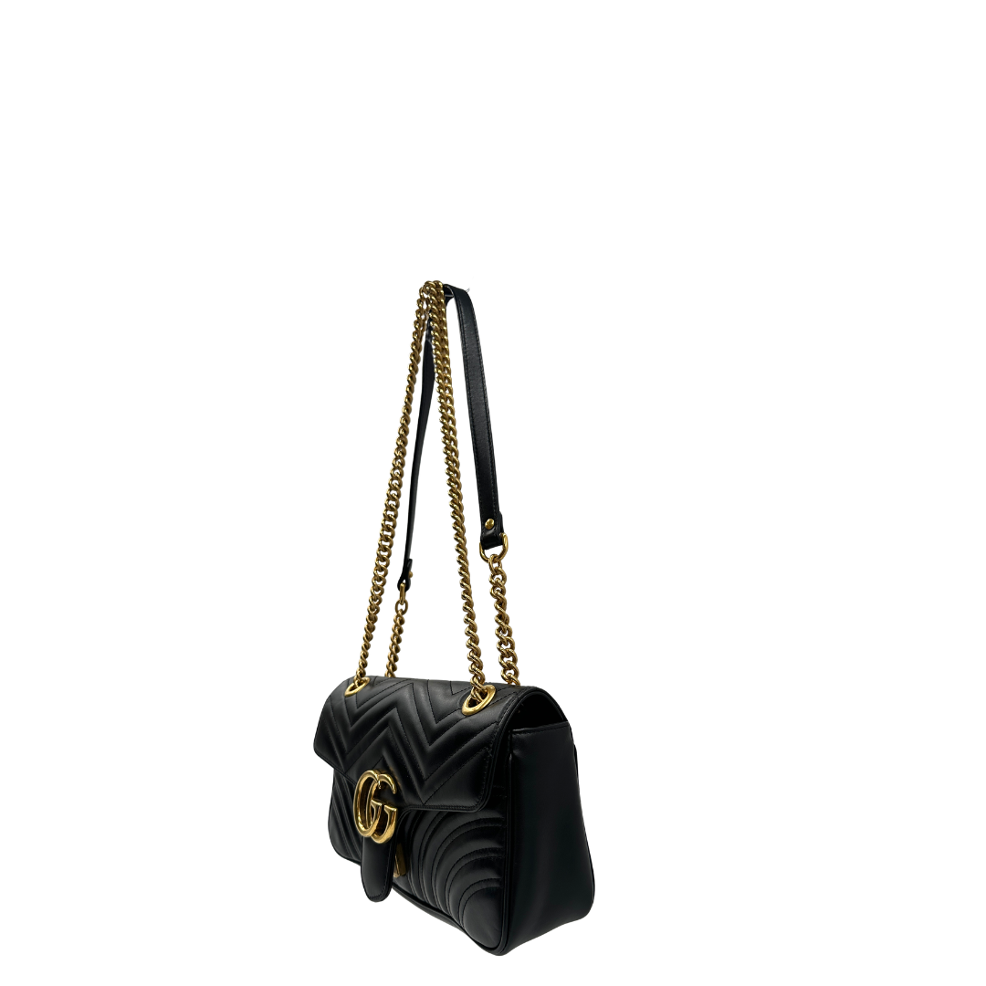 Borsa Gucci Marmont misura media in pelle blu
