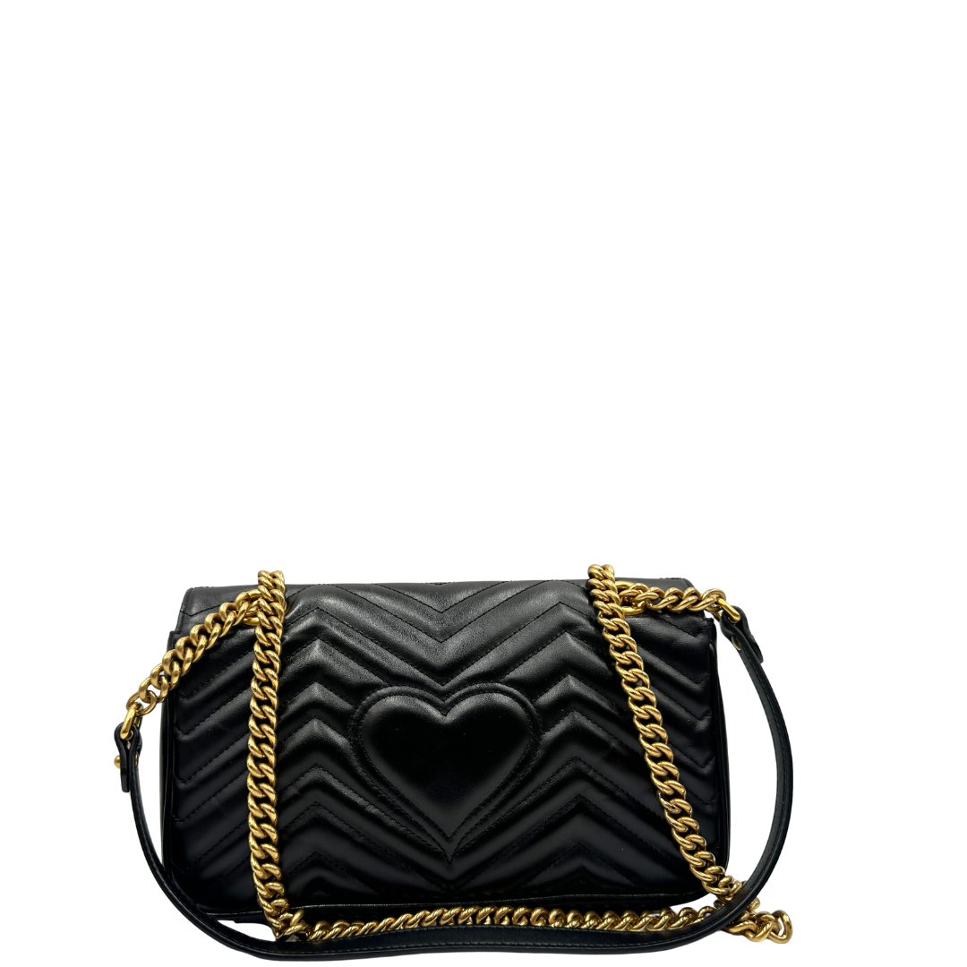 Borsa Gucci Marmont misura media in pelle blu