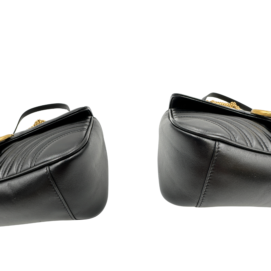 Borsa Gucci Marmont misura media in pelle blu