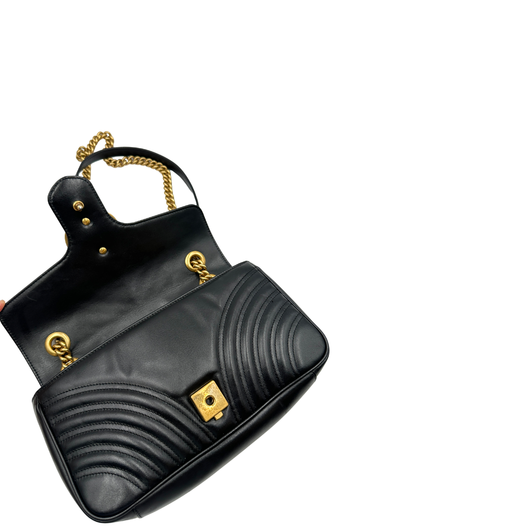 Borsa Gucci Marmont misura media in pelle blu