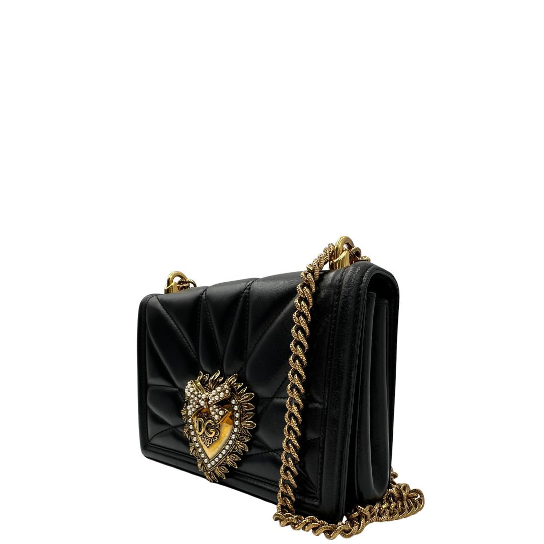 Borsa Devotion Dolce & Gabbana in pelle nero