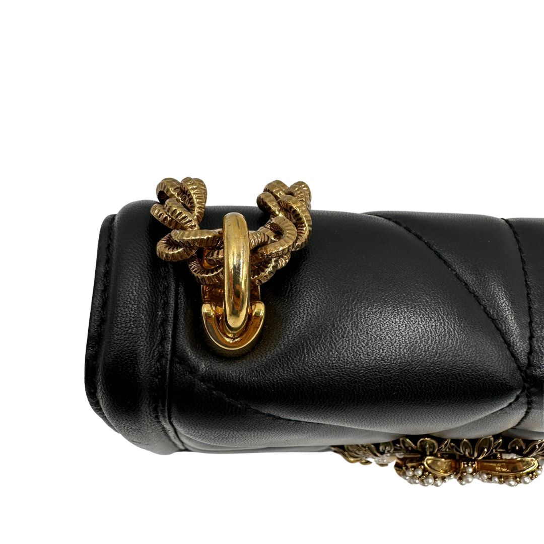 Borsa Devotion Dolce & Gabbana in pelle nero