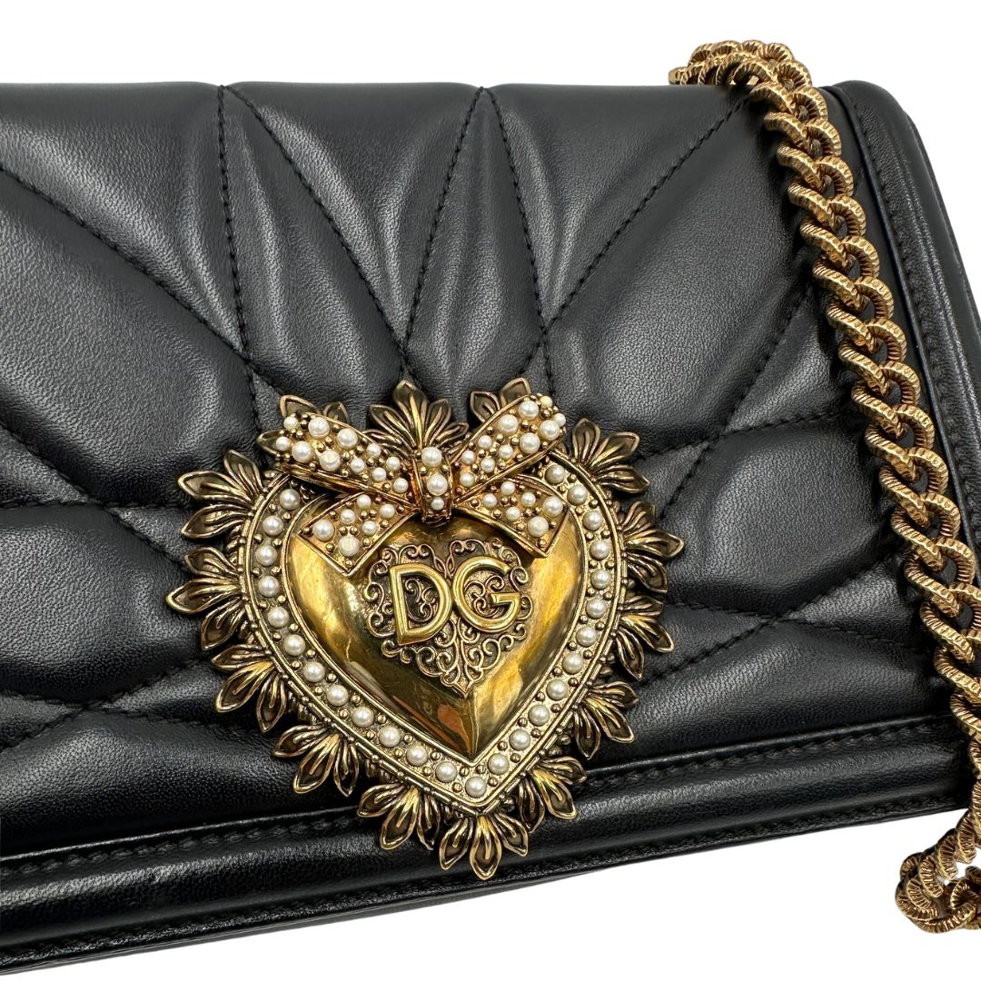 Borsa Devotion Dolce & Gabbana in pelle nero