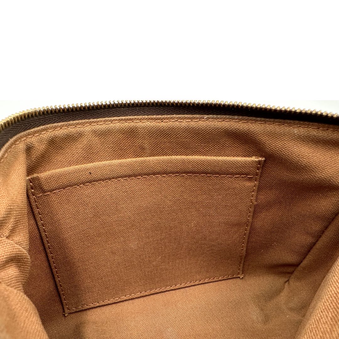 Pochette Rivet Louis Vuitton in canvas marrone