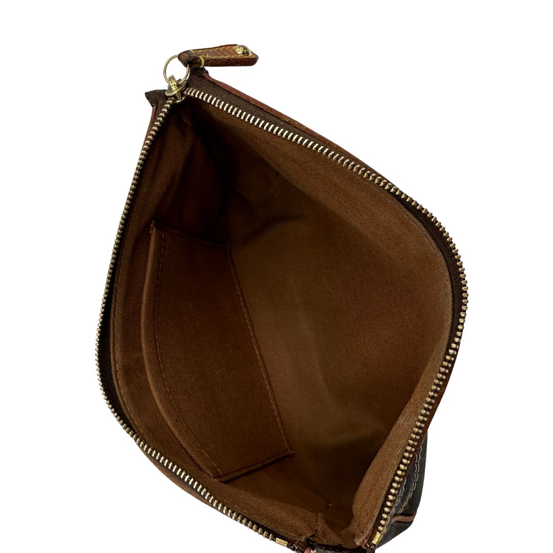 Pochette Rivet Louis Vuitton in canvas marrone