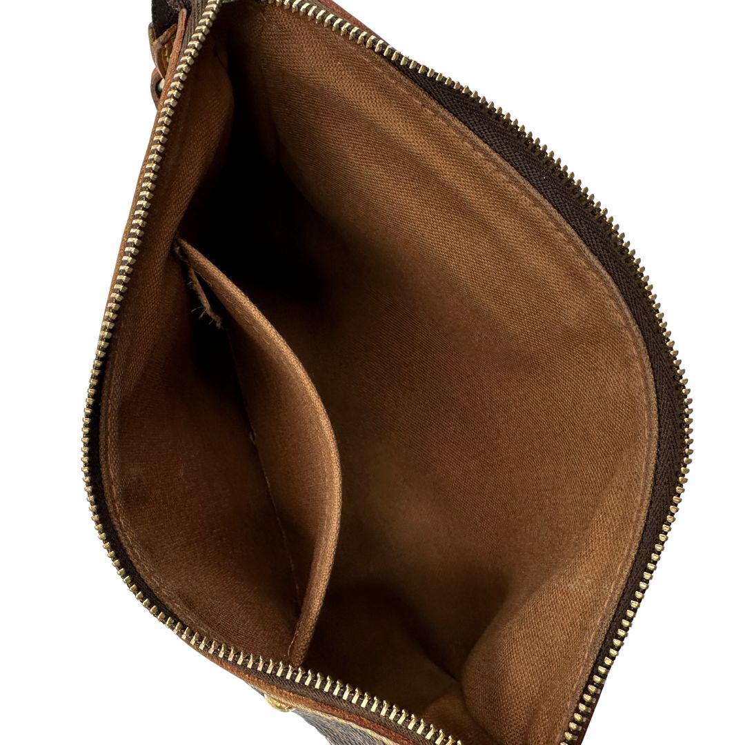 Pochette Rivet Louis Vuitton in canvas marrone