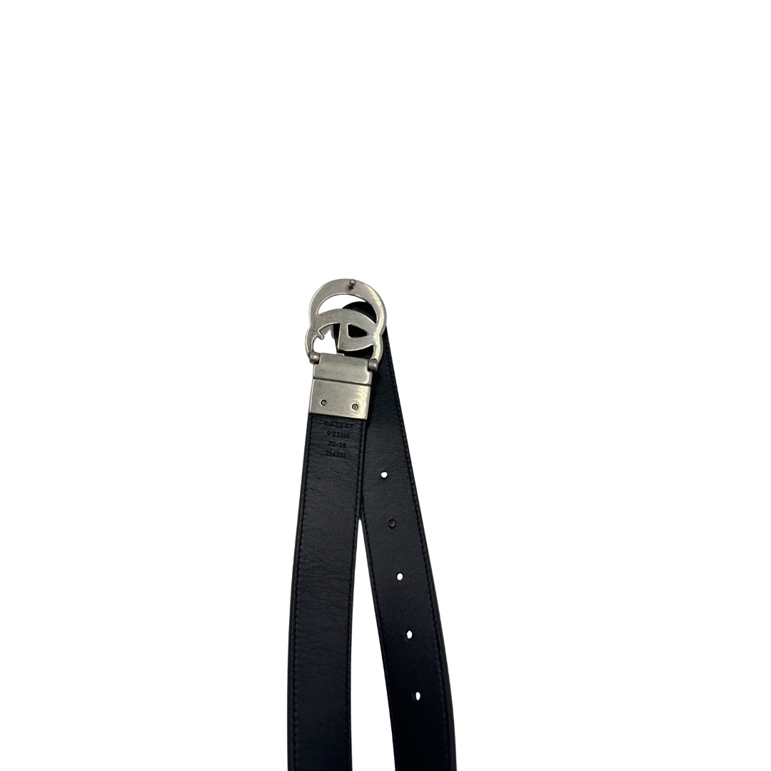 Cintura Gucci GG Marmont reversibile tg. 36 in pelle blu