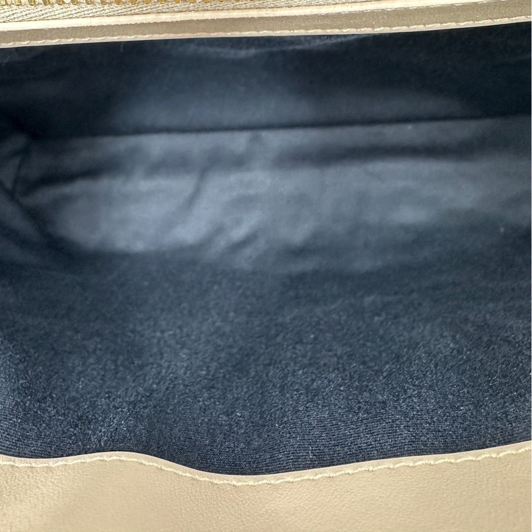 Borsa Loulou media Saint Laurent in pelle beige