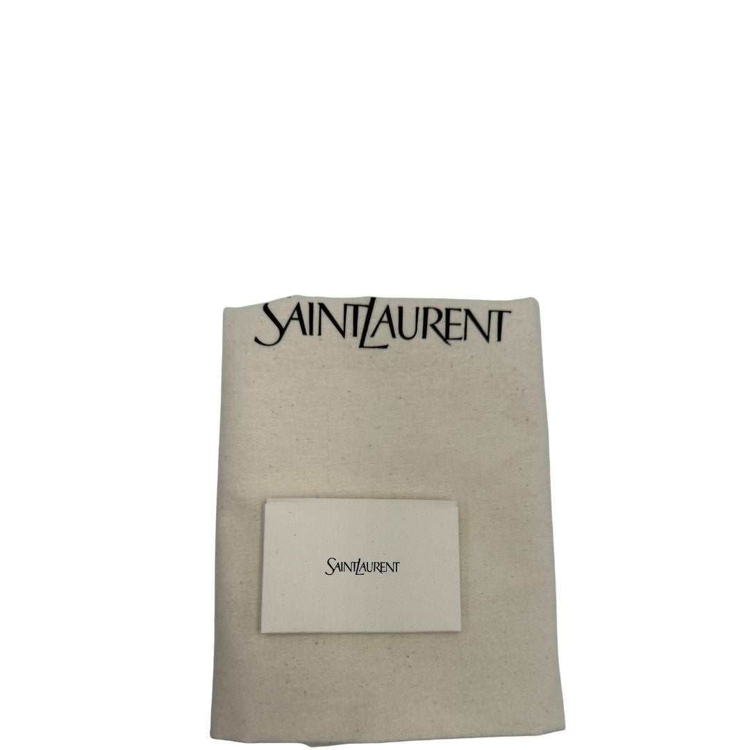Borsa Loulou media Saint Laurent in pelle beige