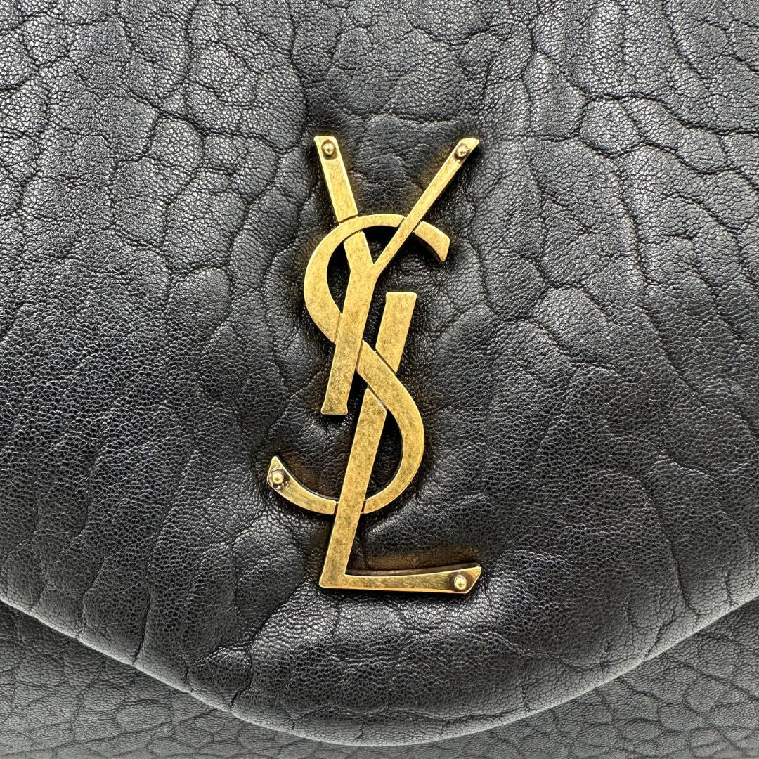 Borsa Calypso Large Saint Laurent in pelle nero