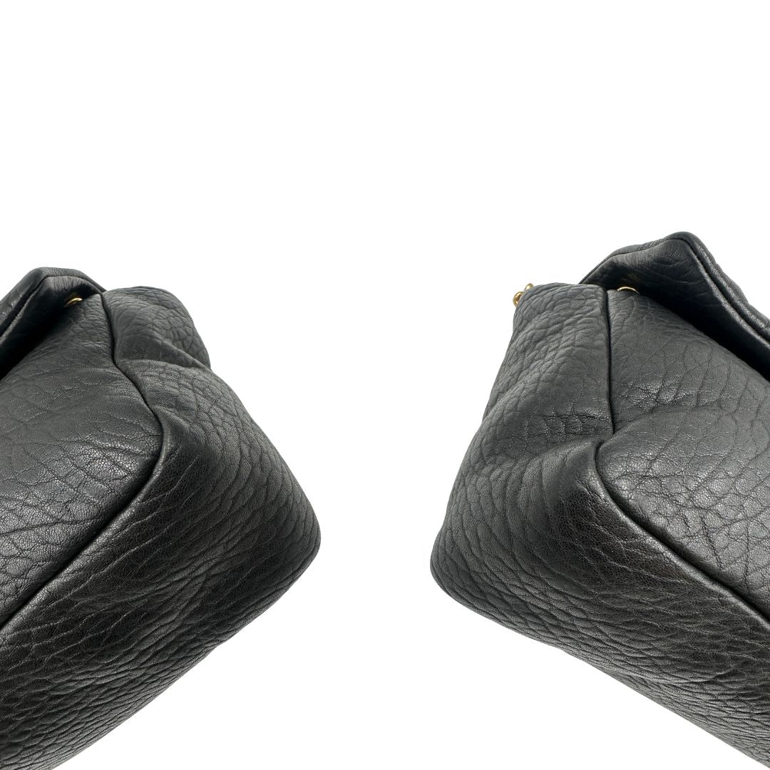 Borsa Calypso Large Saint Laurent in pelle nero