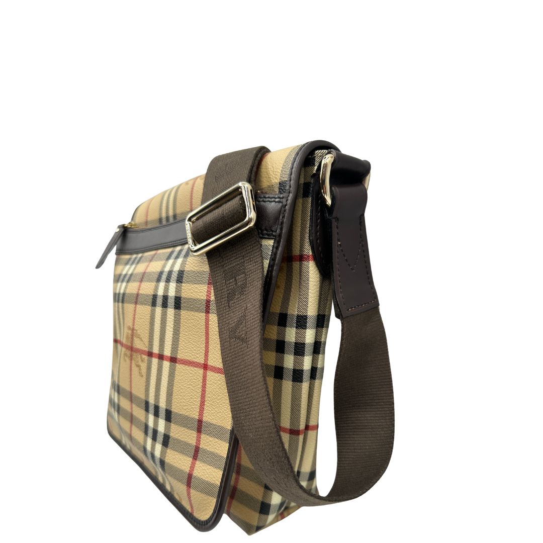 Tracolla Burberry tartan in canvas beige