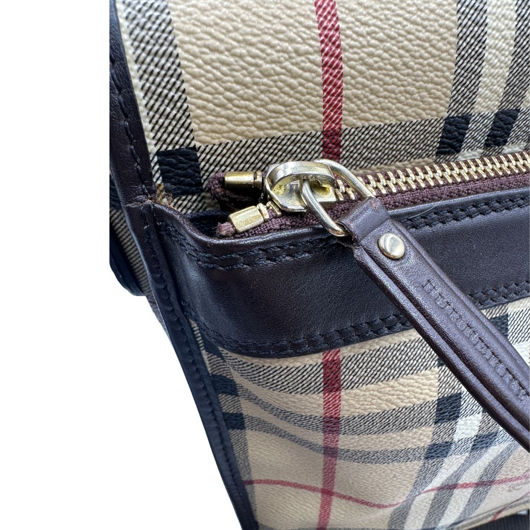 Tracolla Burberry tartan in canvas beige