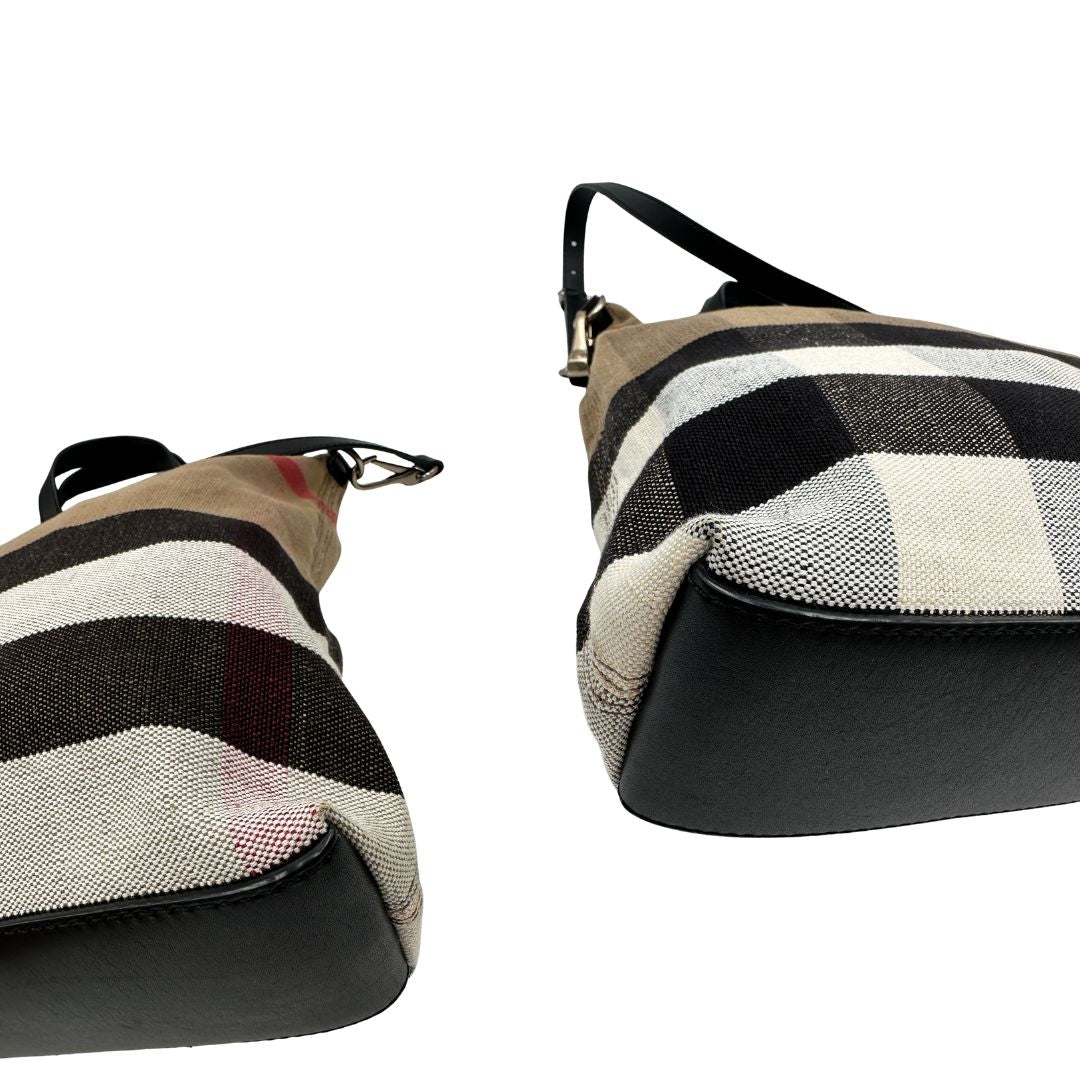 Borsa Burberry Tottenham Tote in tessuto beige