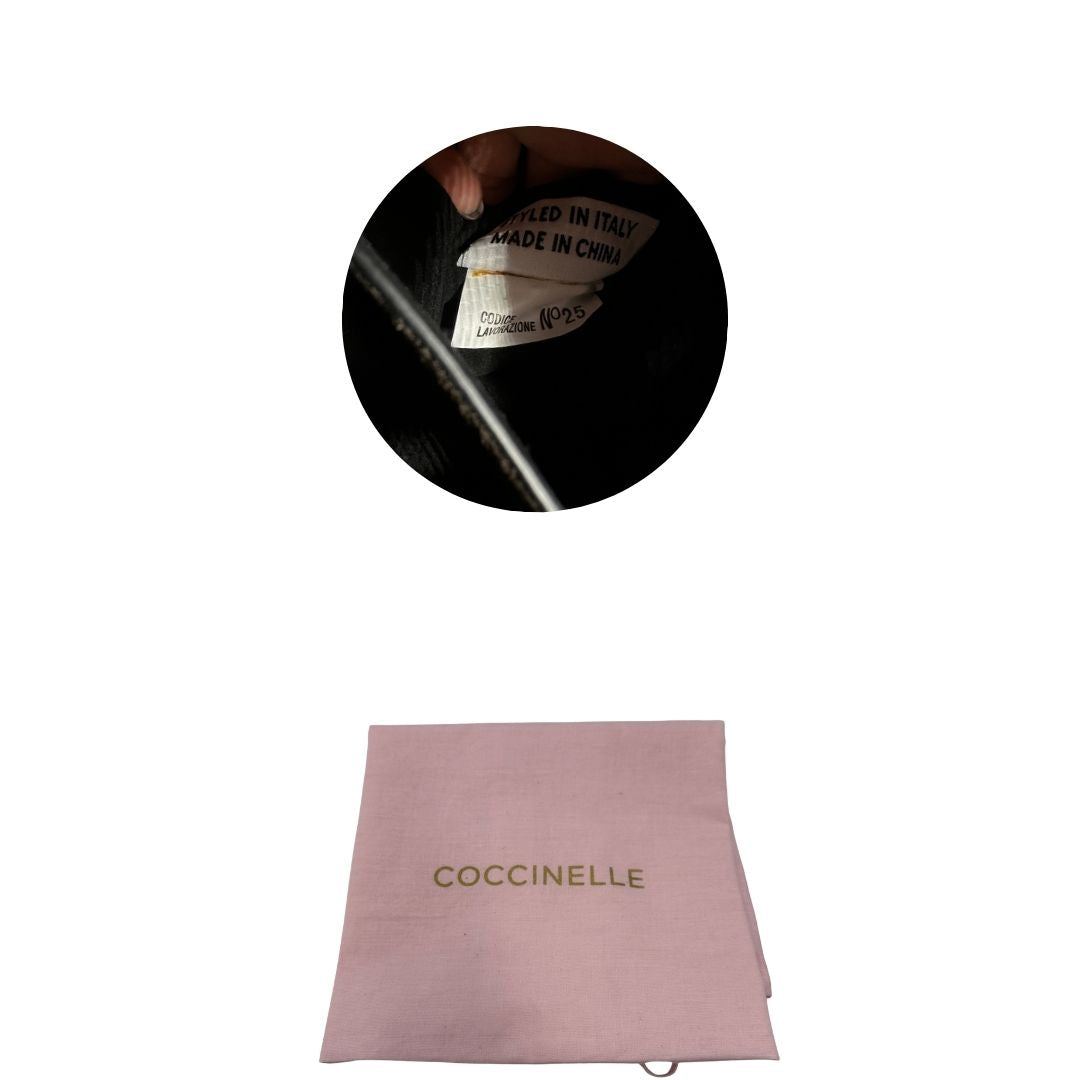 Tote Coccinelle Celene Suede in pelle marrone