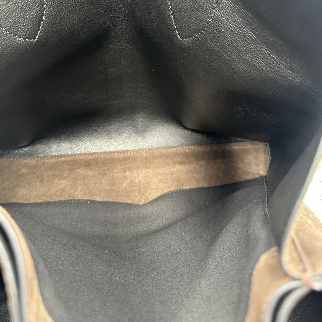 Tote Coccinelle Celene Suede in pelle marrone
