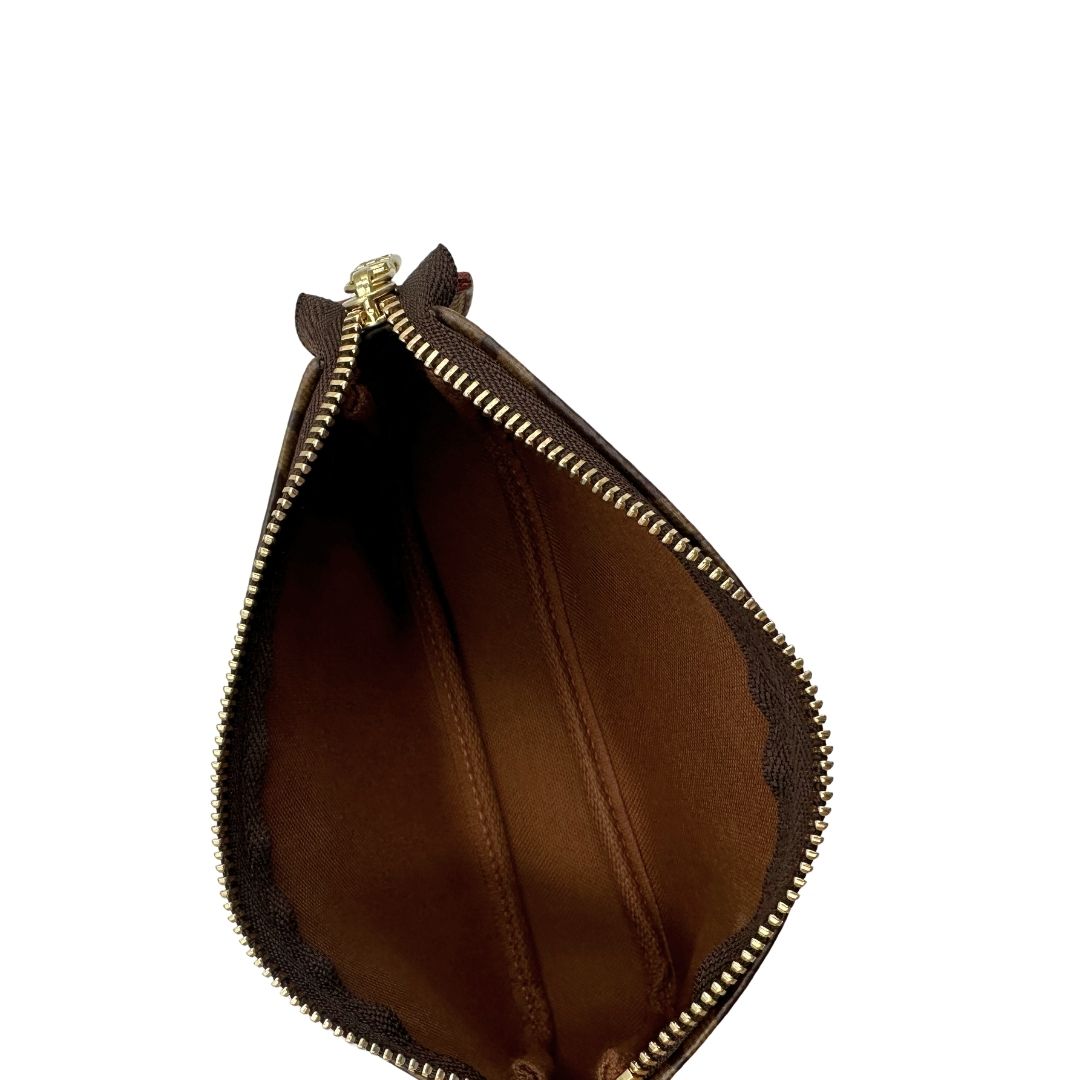 Pochette Mini Accessoires Louis Vuitton in canvas marrone
