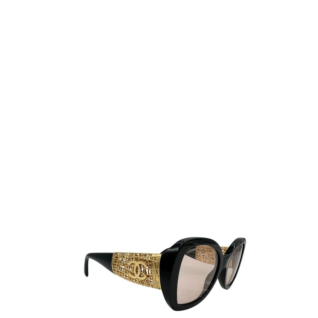 Occhiali da sole Chanel in acetato oro