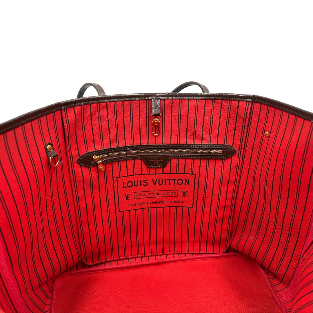 Neverfull GM Damier Ébène personalizzata LV
