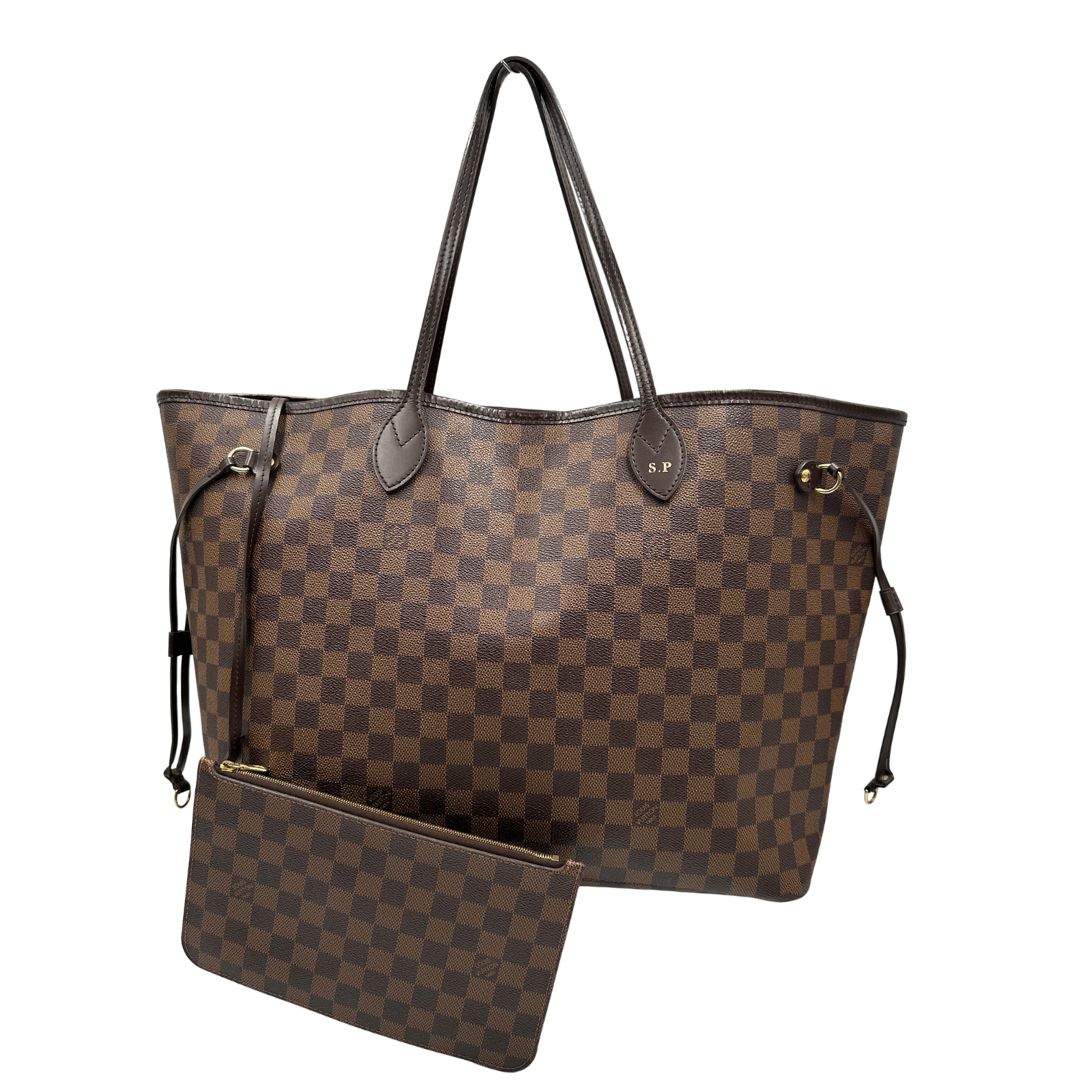 Neverfull GM Damier Ébène personalizzata LV