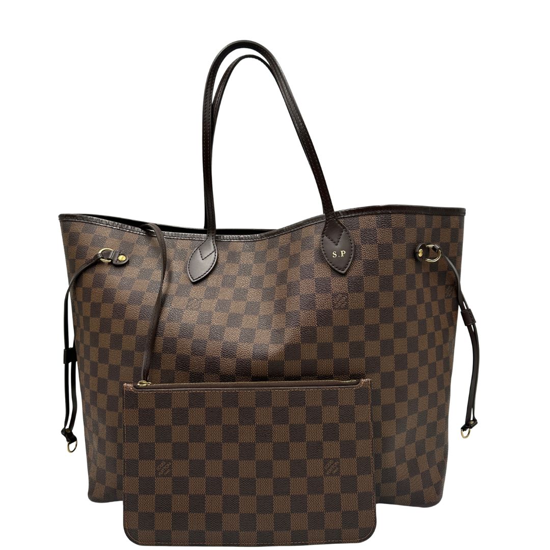 Neverfull GM Damier Ébène personalizzata LV