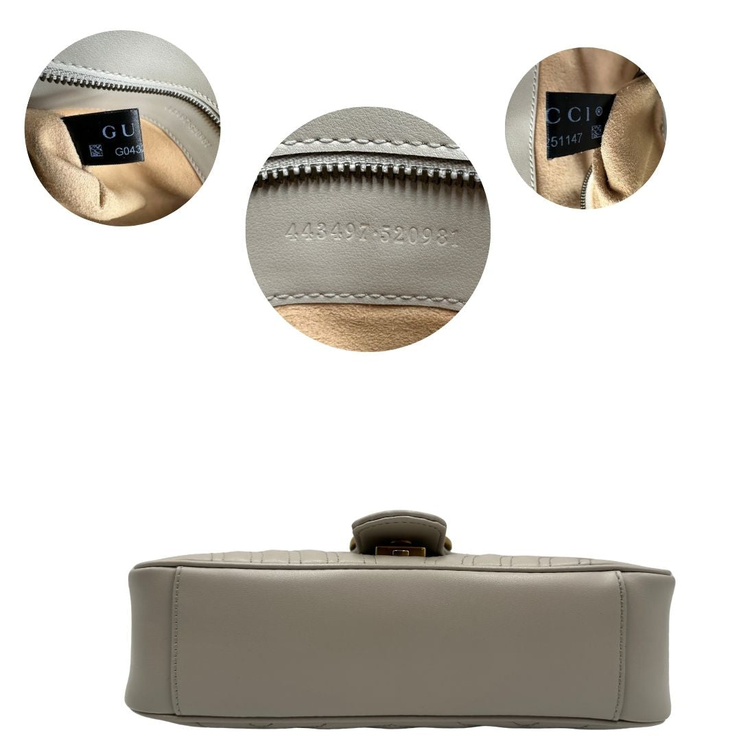 Borsa Gucci Marmont taupe misura media