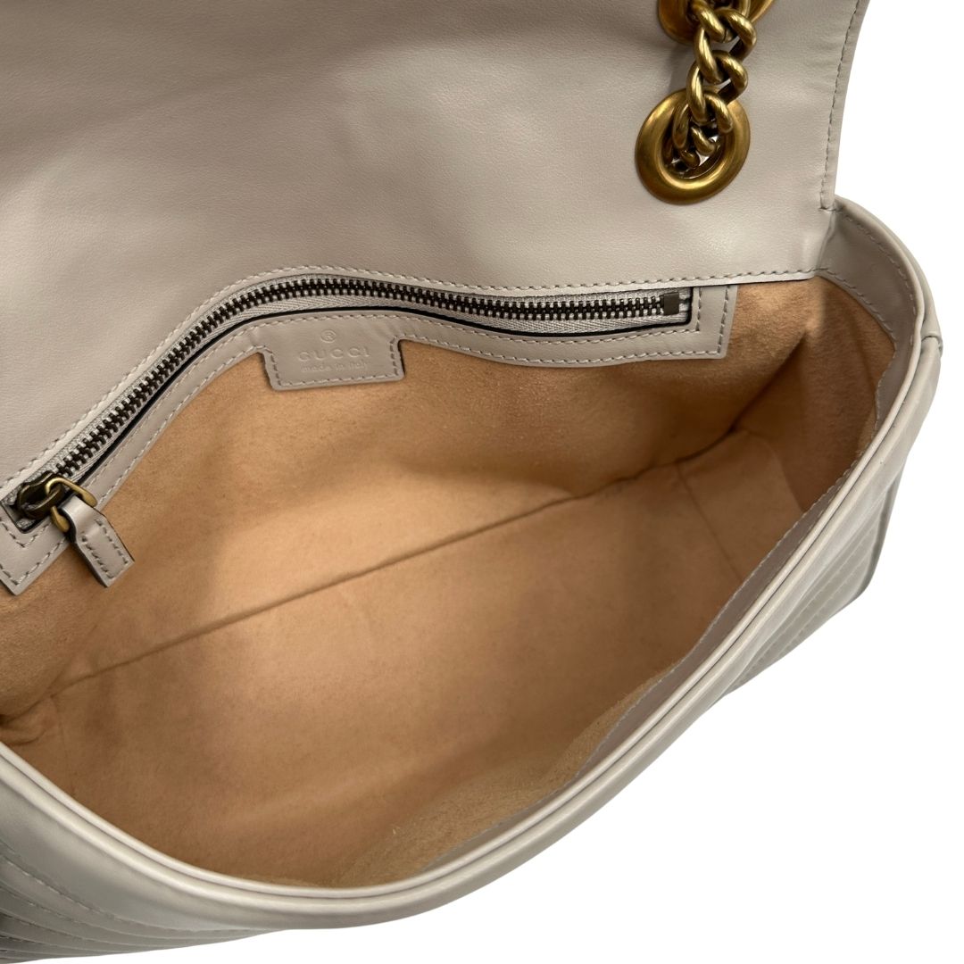 Borsa Gucci Marmont taupe misura media