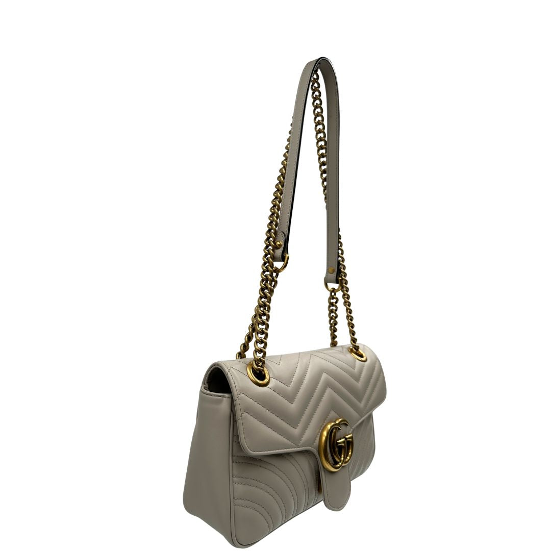 Borsa Gucci Marmont taupe misura media