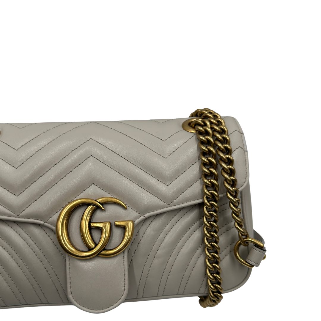 Borsa Gucci Marmont taupe misura media