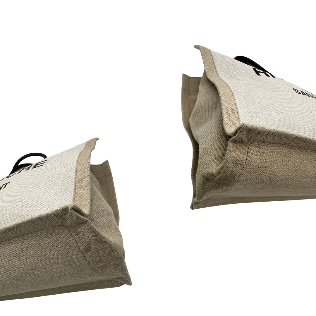 Tote Rive Gauche Saint Laurent in tessuto beige