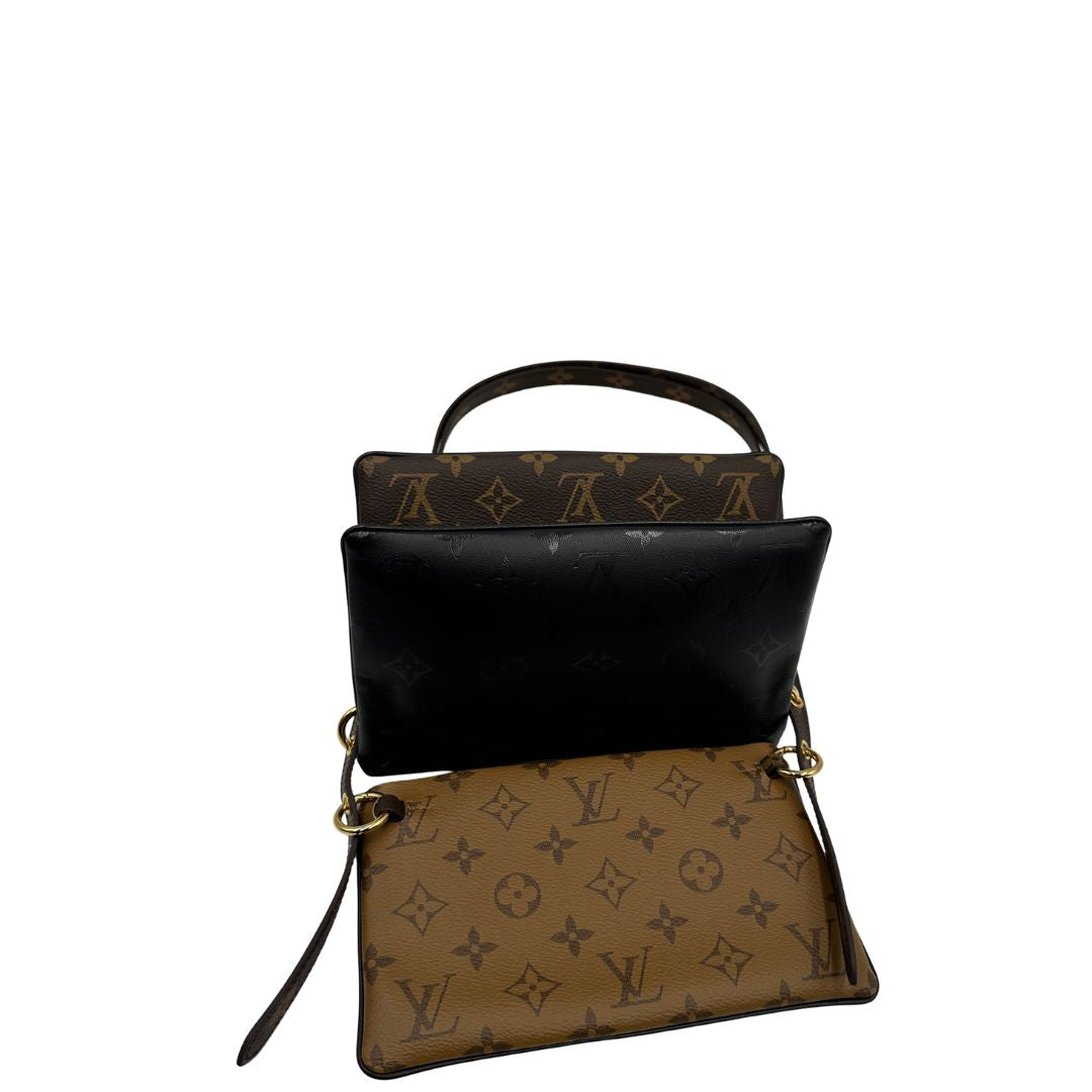 Pochette LV3 Pouch Reverse Louis Vuitton in pelle marrone