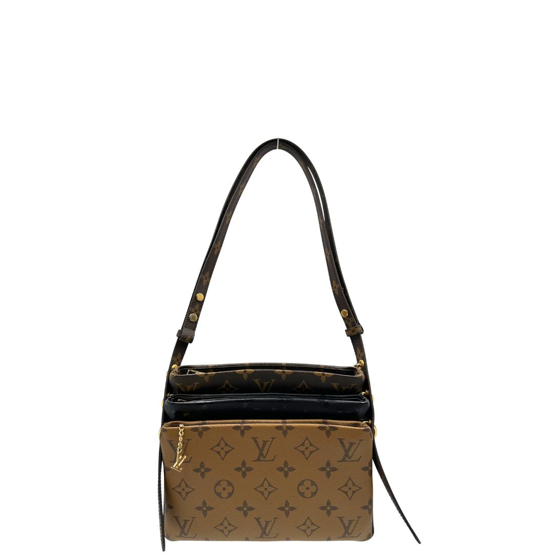 Pochette LV3 Pouch Reverse Louis Vuitton in pelle marrone