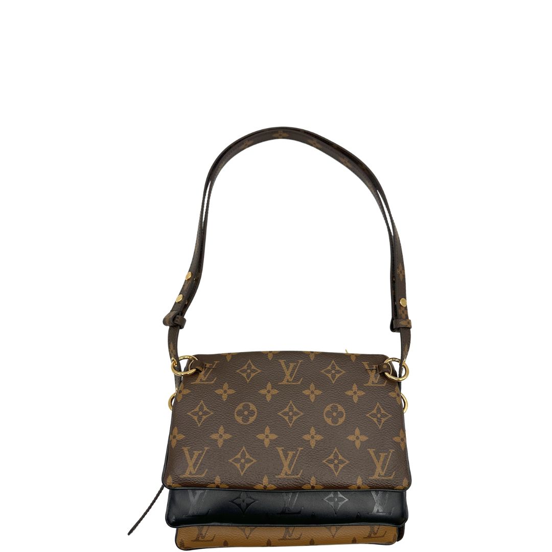 Pochette LV3 Pouch Reverse Louis Vuitton in pelle marrone