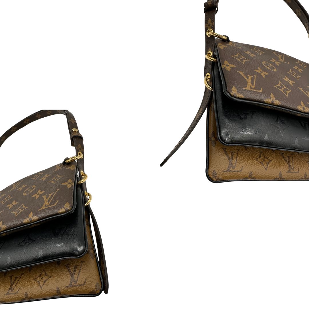 Pochette LV3 Pouch Reverse Louis Vuitton in pelle marrone