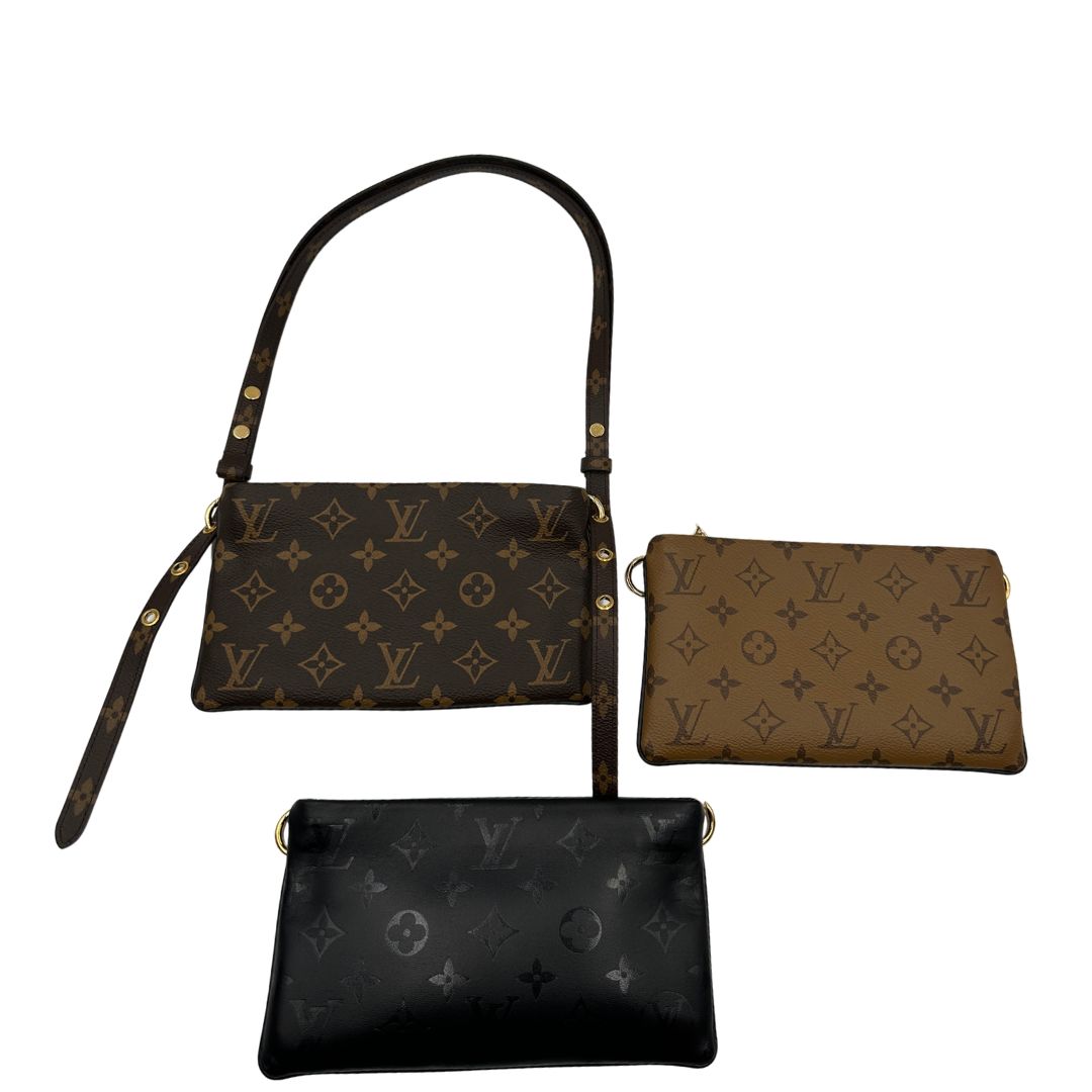 Pochette LV3 Pouch Reverse Louis Vuitton in pelle marrone