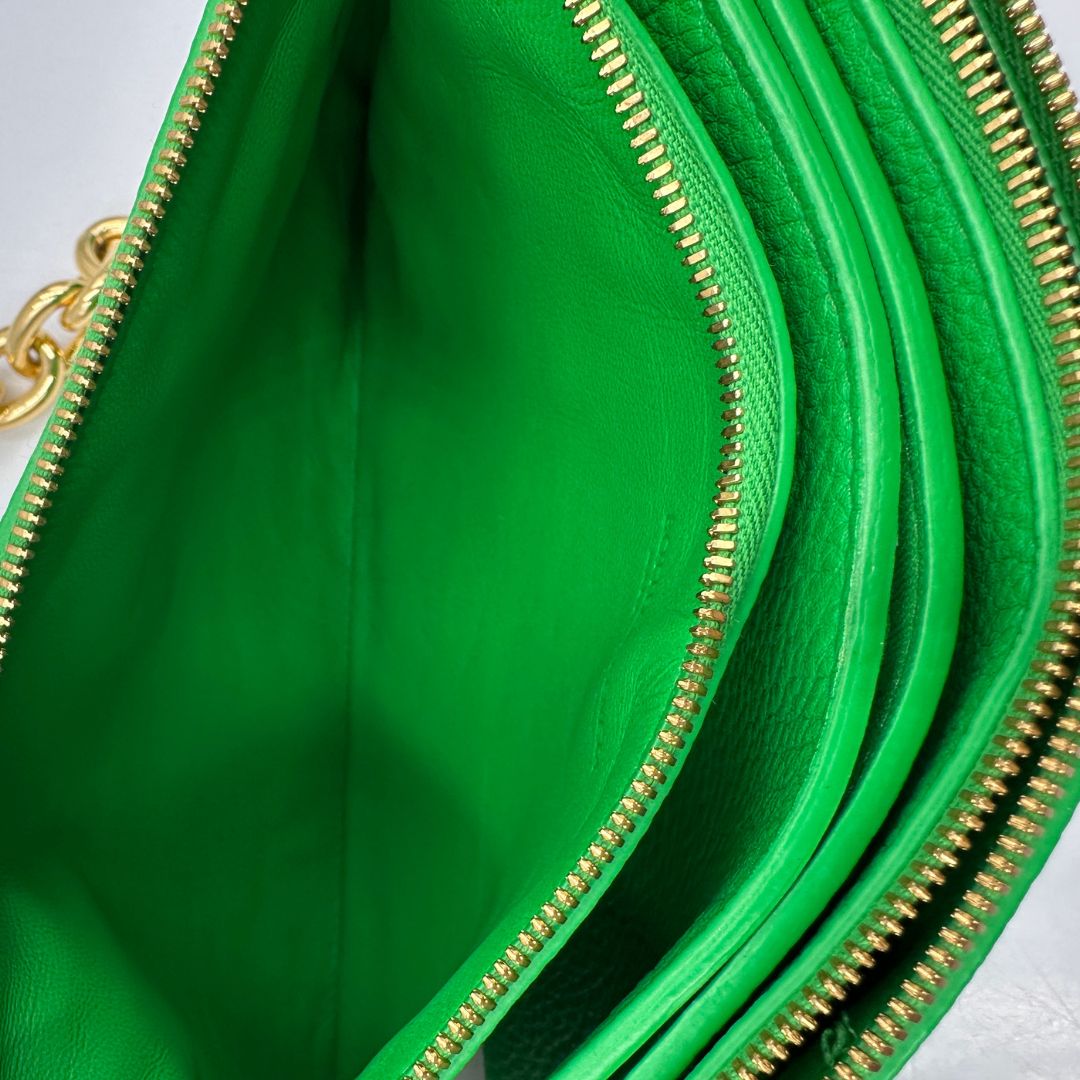Tracolla Bottega Veneta verde (pelle, verde) – foto 9 di 11