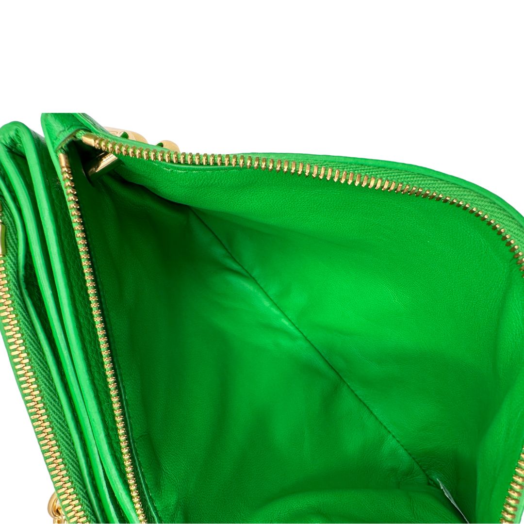 Tracolla Bottega Veneta verde (pelle, verde) – foto 10 di 11