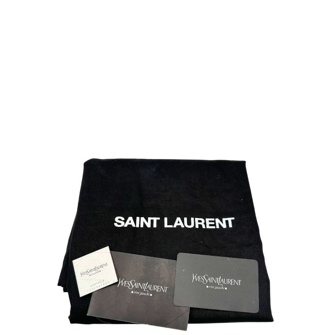 dustbag Borsa Saint Laurent in pelle bianco latte 