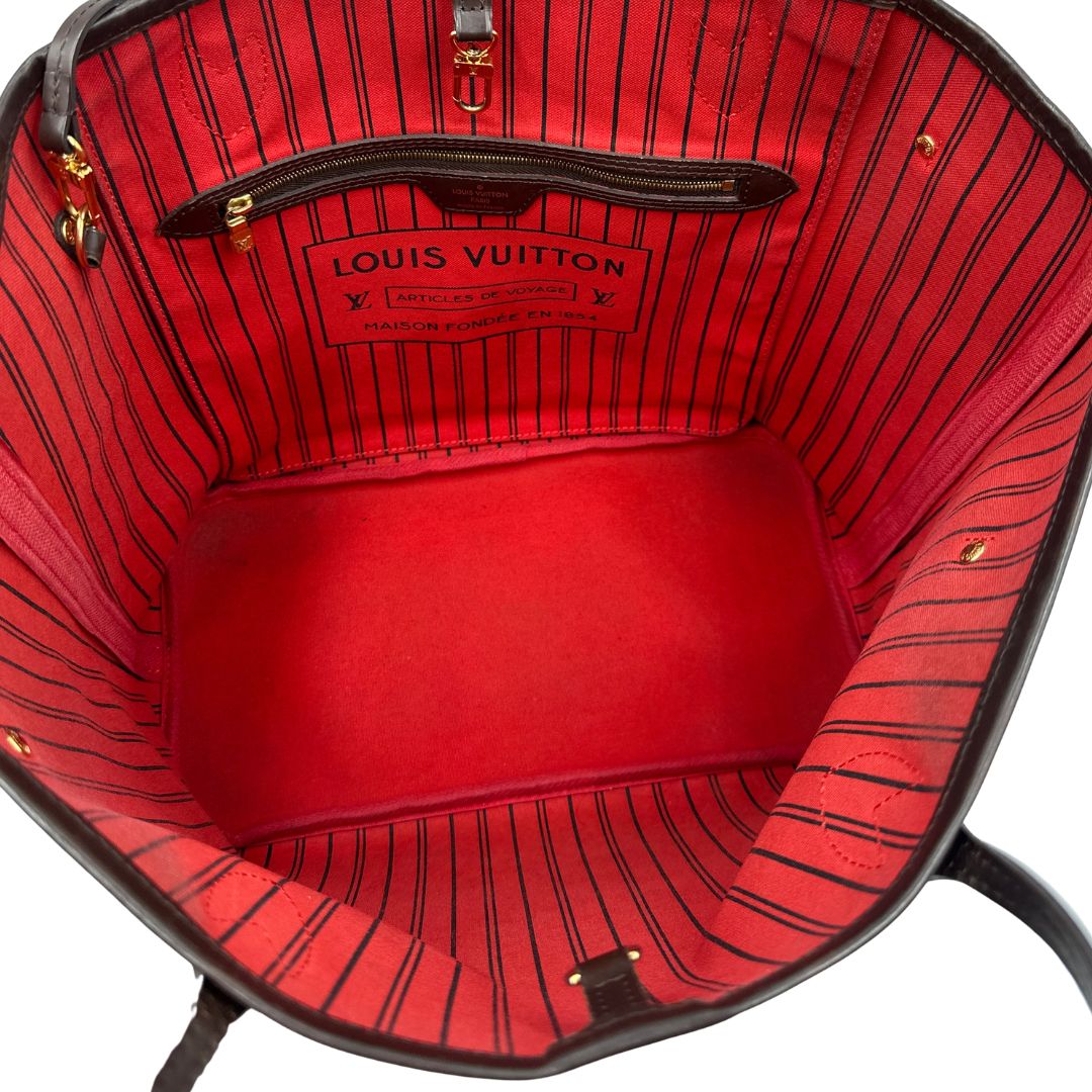 Neverfull Damier Ébène MM Louis Vuitton (canvas, marrone) – foto 11 di 14