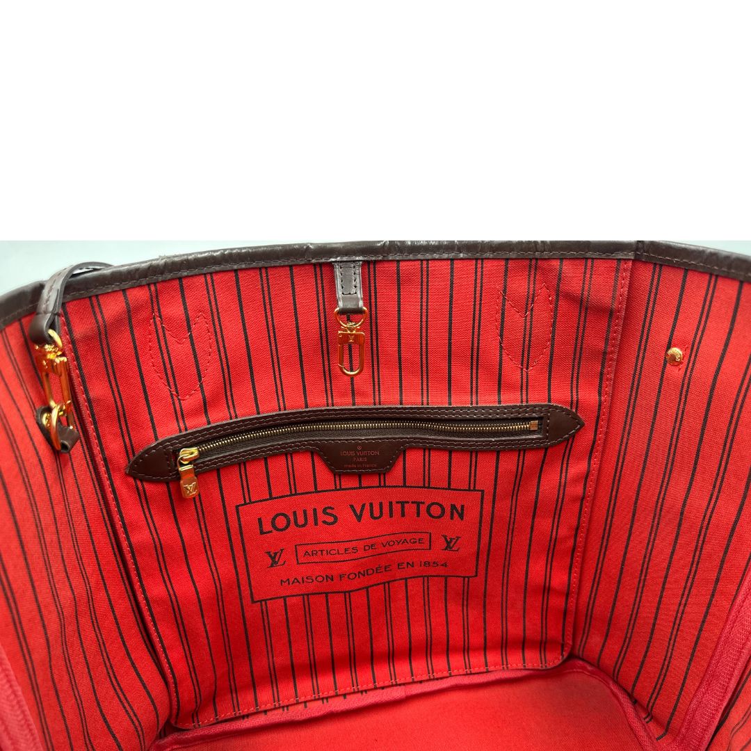 Neverfull Damier Ébène MM Louis Vuitton (canvas, marrone) – foto 12 di 14