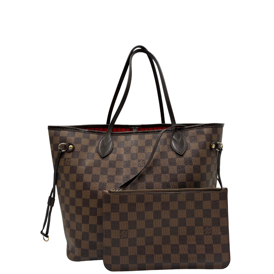 Neverfull Damier Ébène MM Louis Vuitton (canvas, marrone) – foto 1 di 14