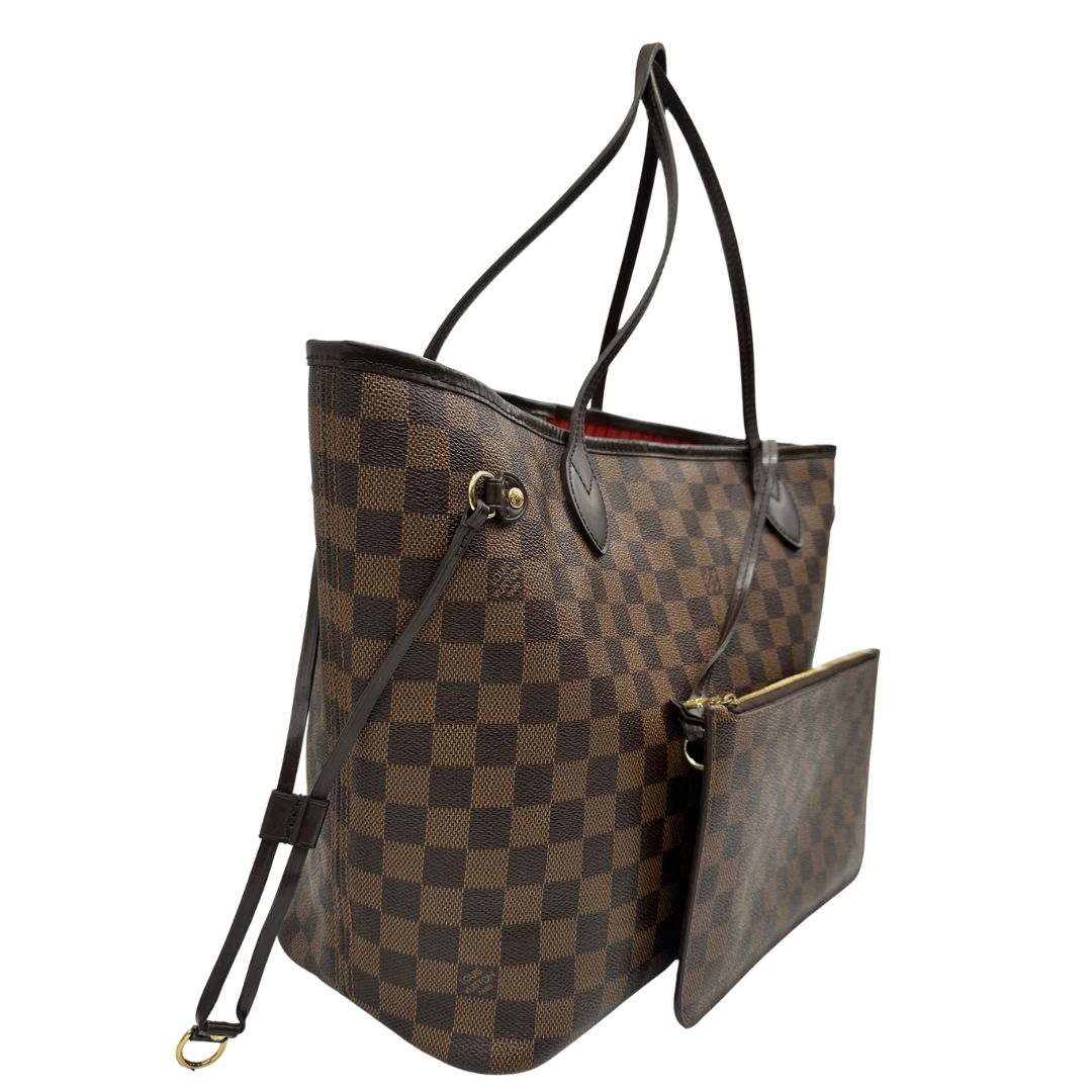 Neverfull Damier Ébène MM Louis Vuitton (canvas, marrone) – foto 3 di 14