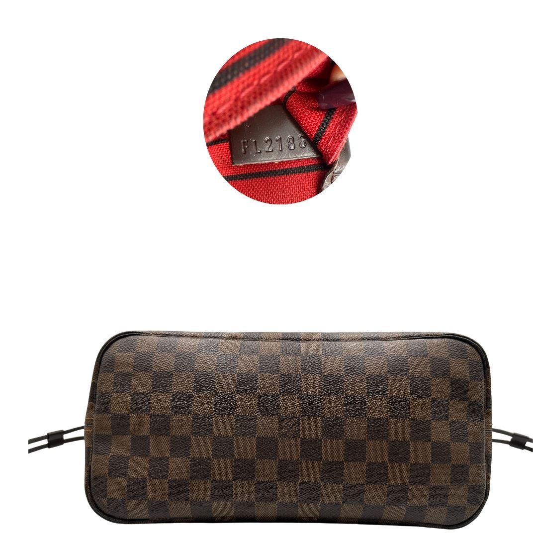 Neverfull Damier Ébène MM Louis Vuitton (canvas, marrone) – foto 5 di 14
