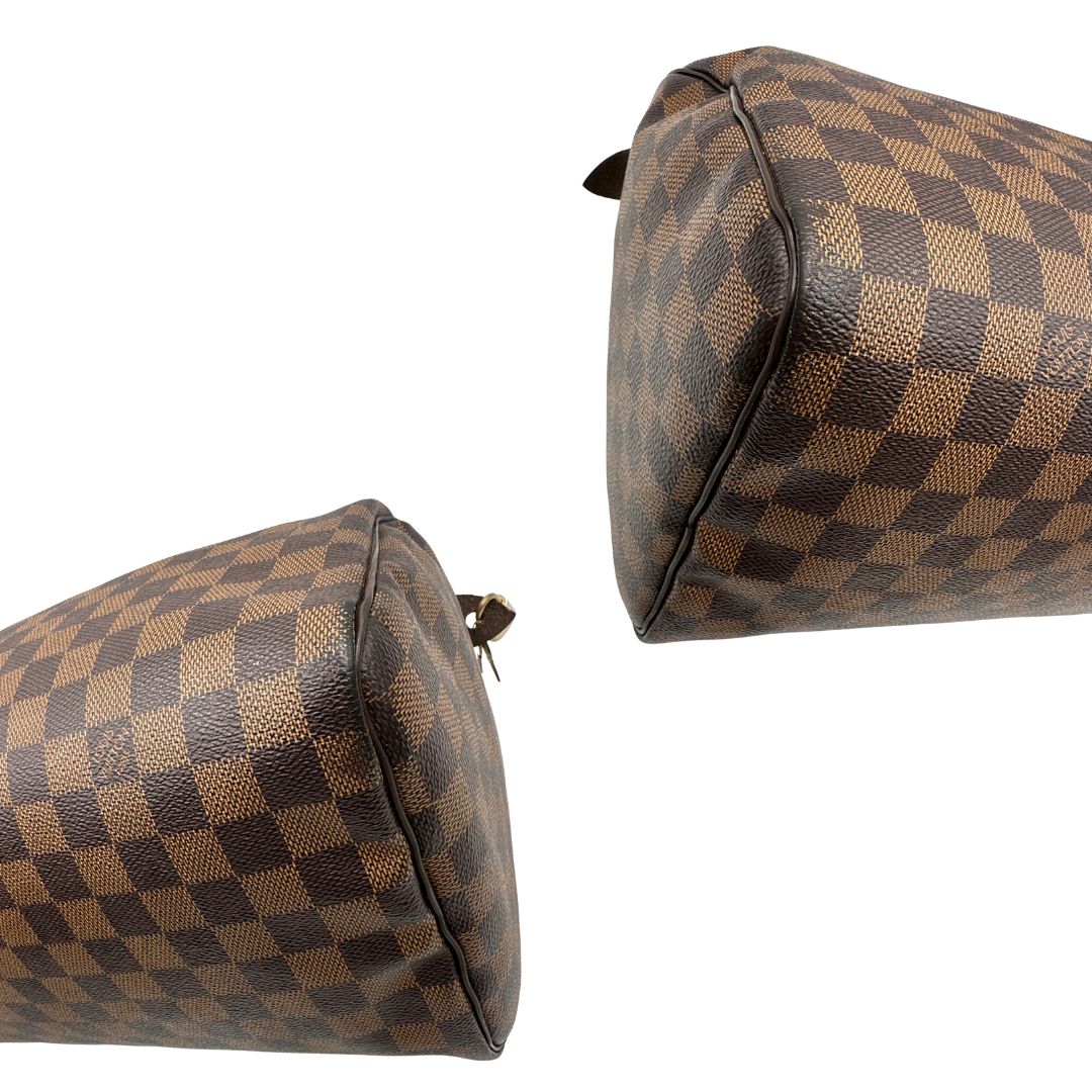 Speedy Damier Ébène 30 LV personalizzato (canvas, marrone) – foto 11 di 19